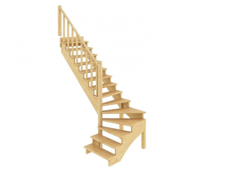 Лестница К-001м/1 без подступенков Л дуб