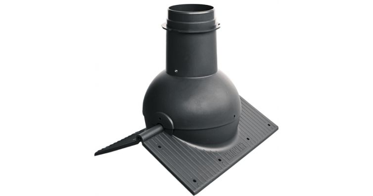 Коньковый элемент Pipe-Cone черный
