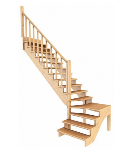 Лестница К-031м/3 без подступенков Л бук