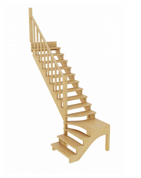 Лестница К-031м/1 без подступенков Л бук