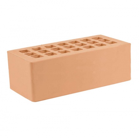 Железногорский кирпич лицевой 1,4НФ персик гладкий