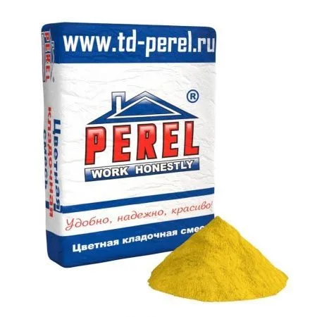 Смесь кладочная цветная Perel NL желтый 0135 50 кг