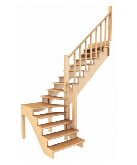 Лестница К-031м/2 без подступенков П сосна