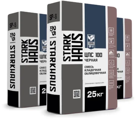 Смесь кладочная STARKHAUS ЦПС-100 ЗИМА черная 25 кг
