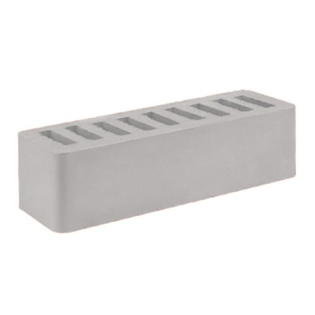 Кирпич лицевой Старый Оскол 0,7НФ серый гладкий