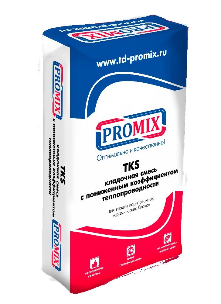 Теплоизоляционный кладочный раствор Promix TKS 203 серый 17.5 кг